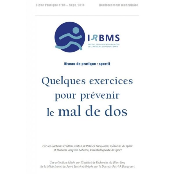 Quelques exercices pour prévenir le mal de dos (fiche pratique)