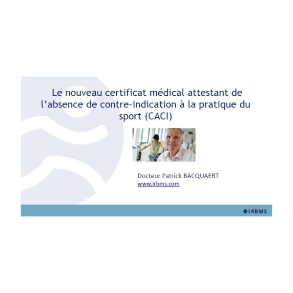 Le Certificat Médical de non contre-indication (diaporama)