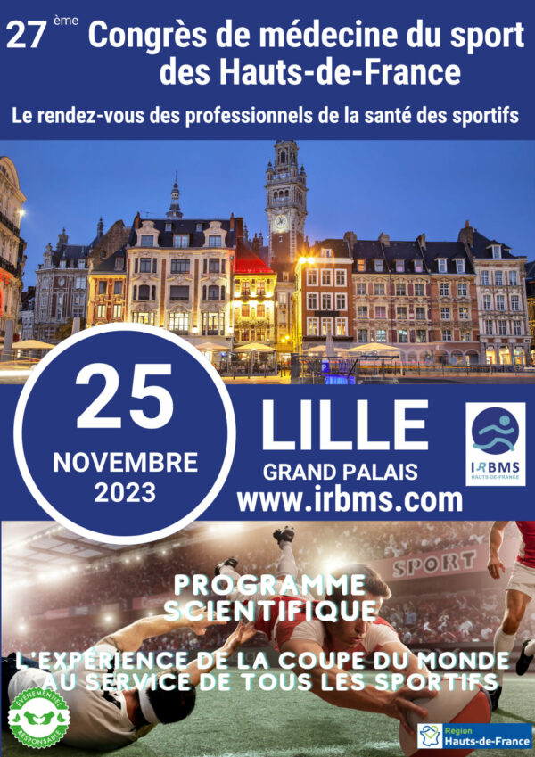 27ème Congrès de Médecine du Sport by IRBMS - 25.11.23